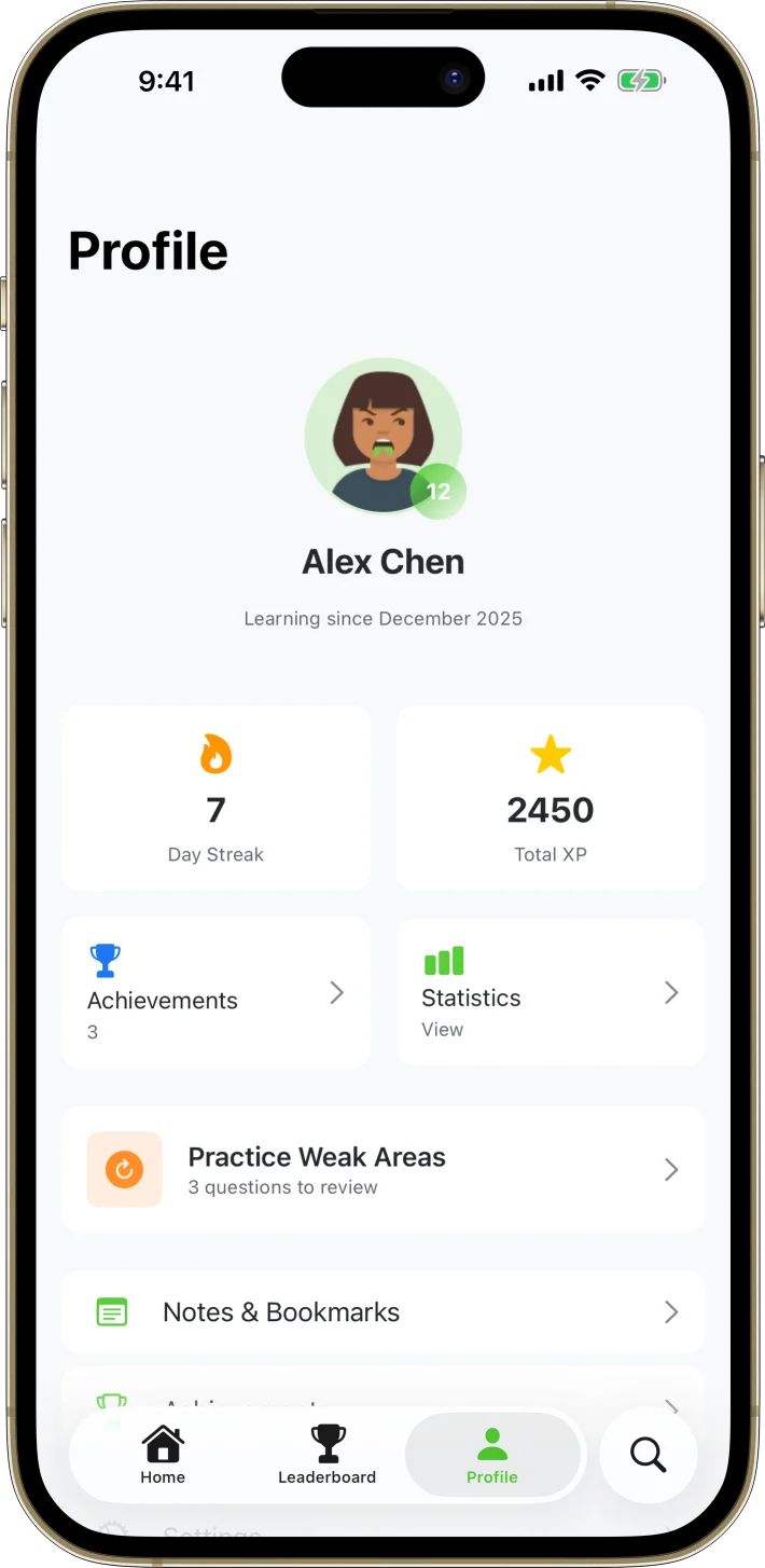 LearnPath iOS starter kit UI screenshot