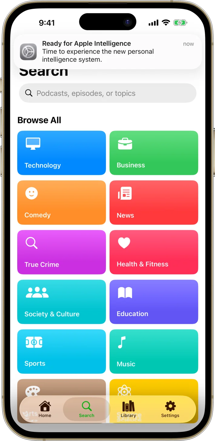 PodCastPro iOS starter kit UI screenshot