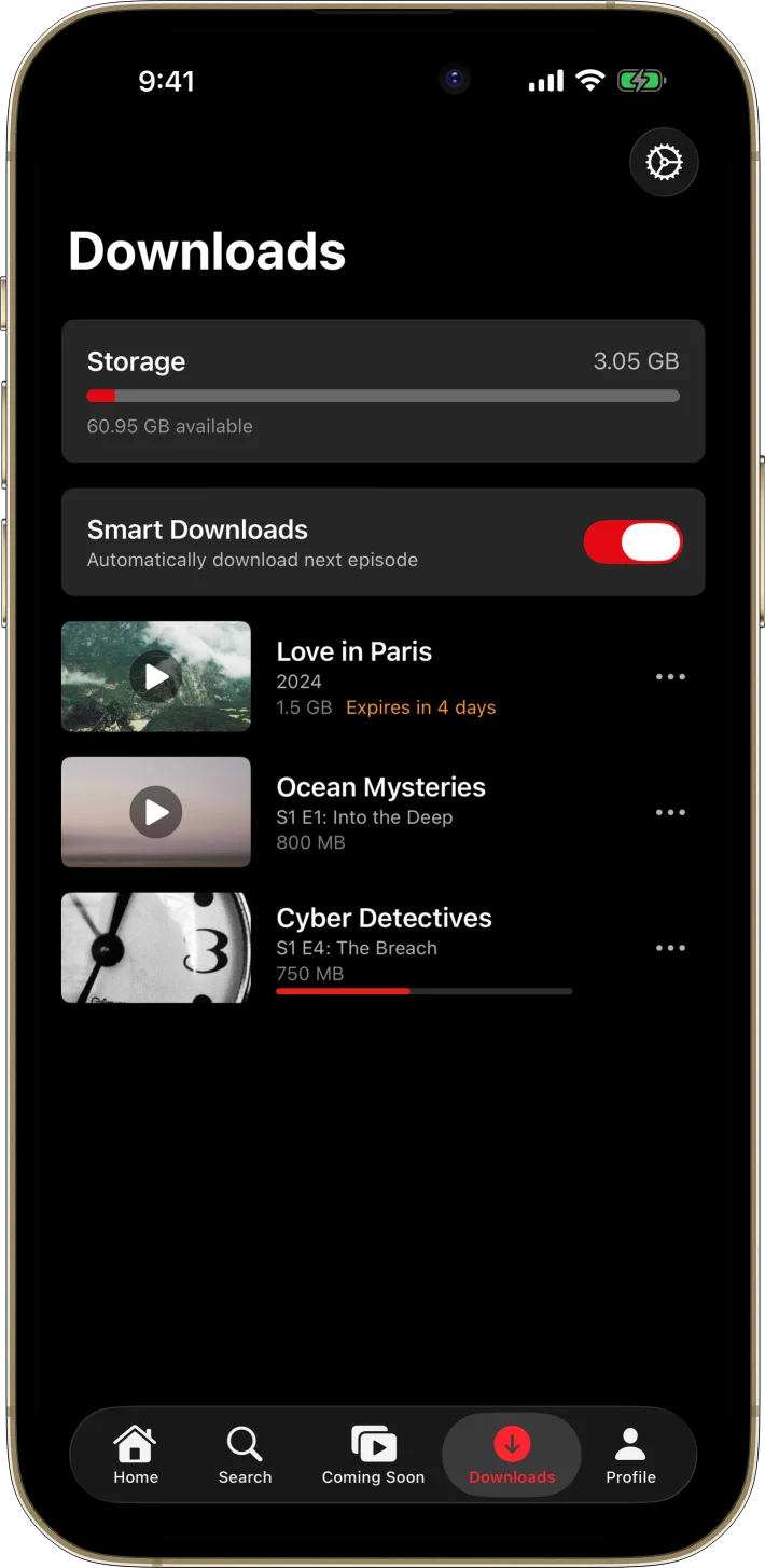 StreamBox iOS starter kit UI screenshot